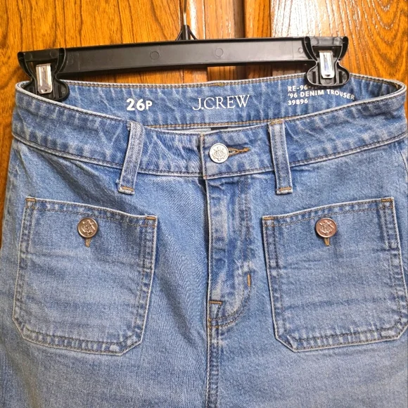 J. Crew High-rise Sailor Denim Trouser Size 26P - Picture 7 of 10